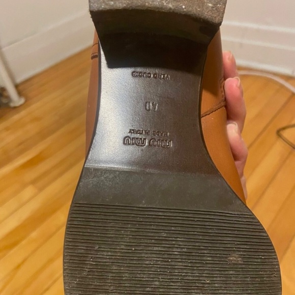 Miu Miu Brown Leather Boots - Picture 6 of 6